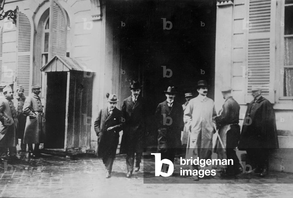 German delegation in Versailles, 1919 (b/w photo)