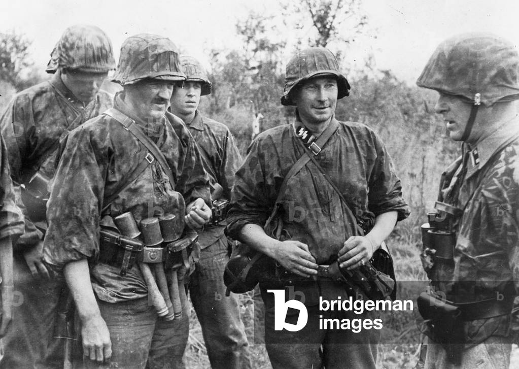 Latvian Waffen SS Volunteers, 1943 (b/w photo)