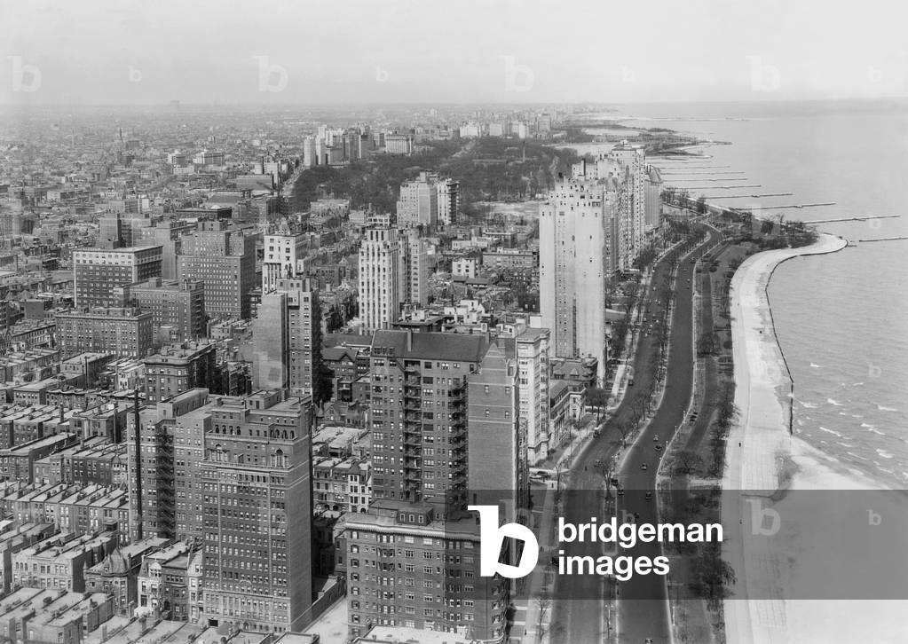 View of North Chicago, 1935 (b/w photo)