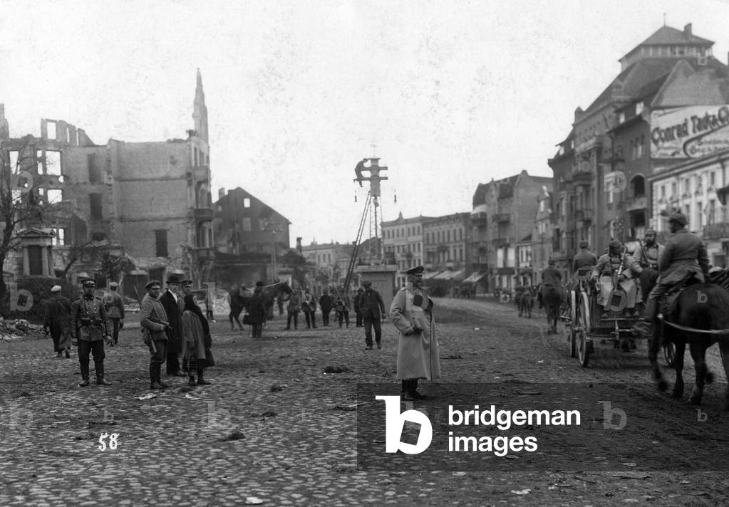 General Hermann von Francois in Lyck, 1914  (b/w photo)