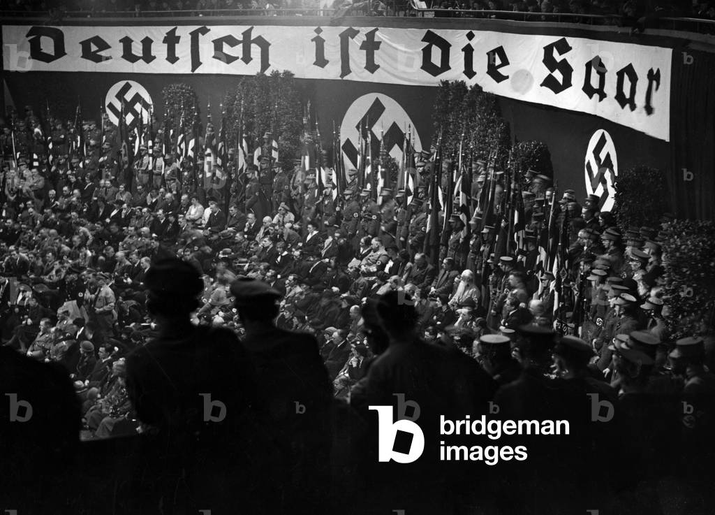 Saar rally in Berlin, 1934 (b/w photo)