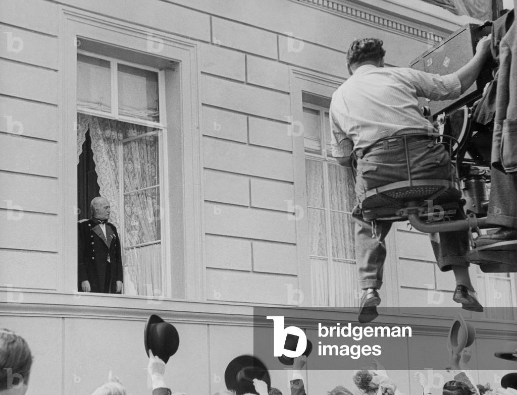 Hans Nielsen during filming of 'A Prussian Love Story', 1938 (b/w photo)
