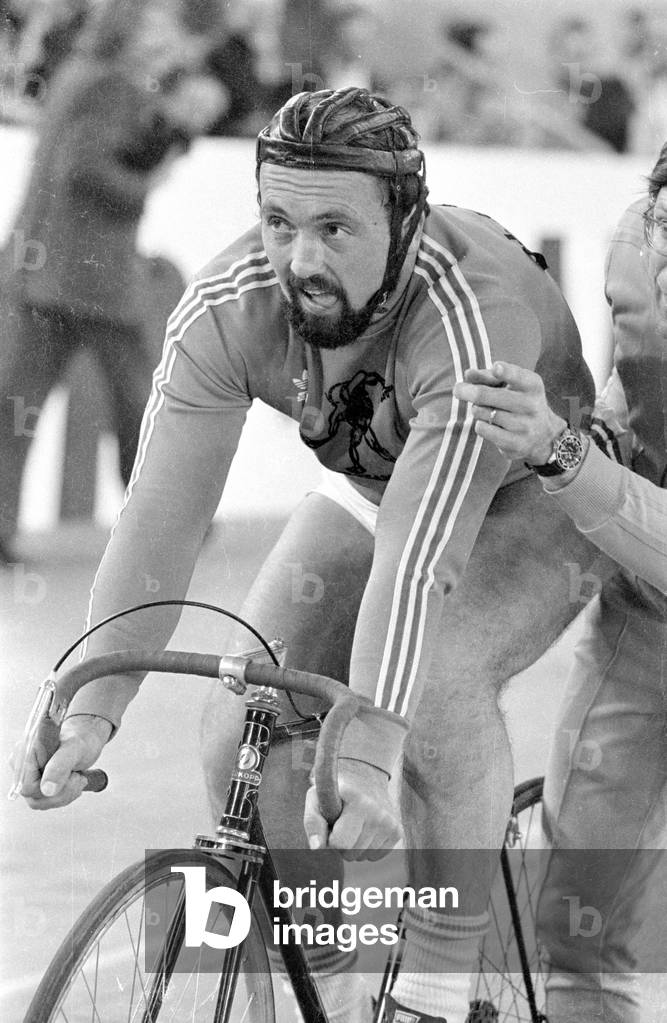 Klaus Wolfermann at the Sportpressefest (Sports Press Festival) in Munich, 1974 (b/w photo)