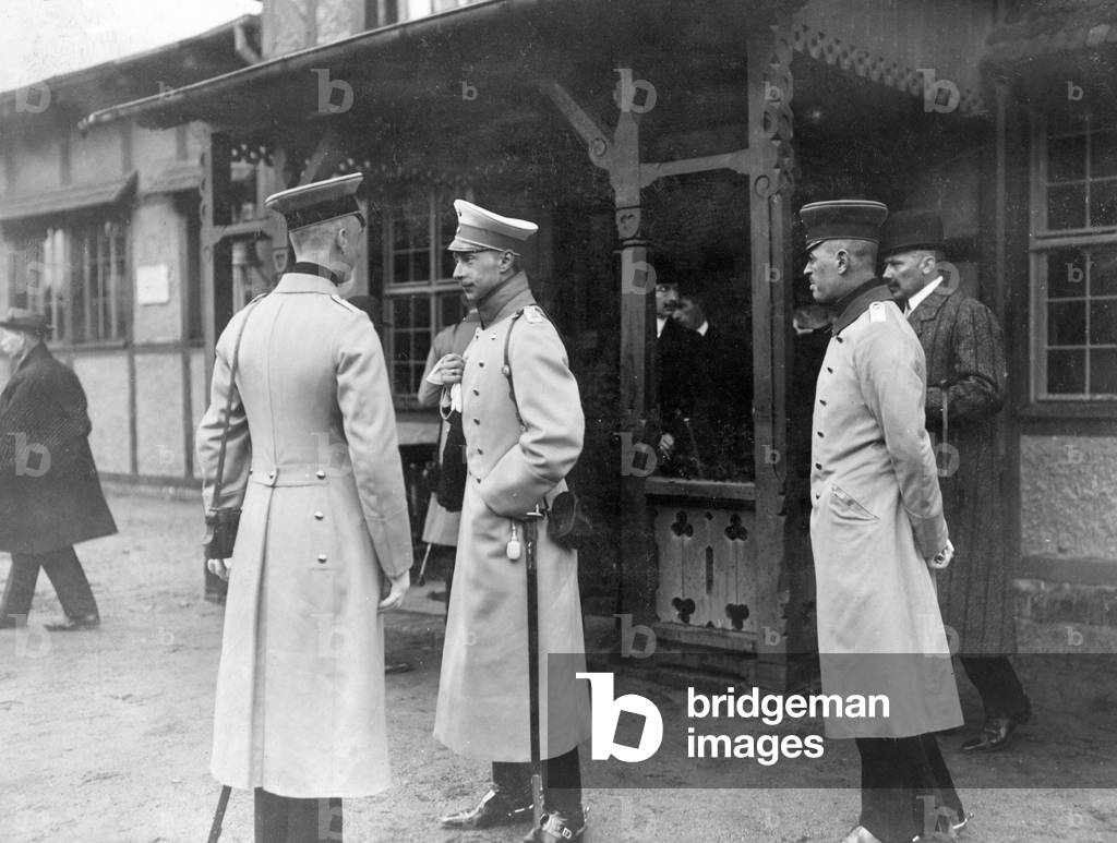 Crown Prince Wilhelm of Prussia at a horse race, 1909