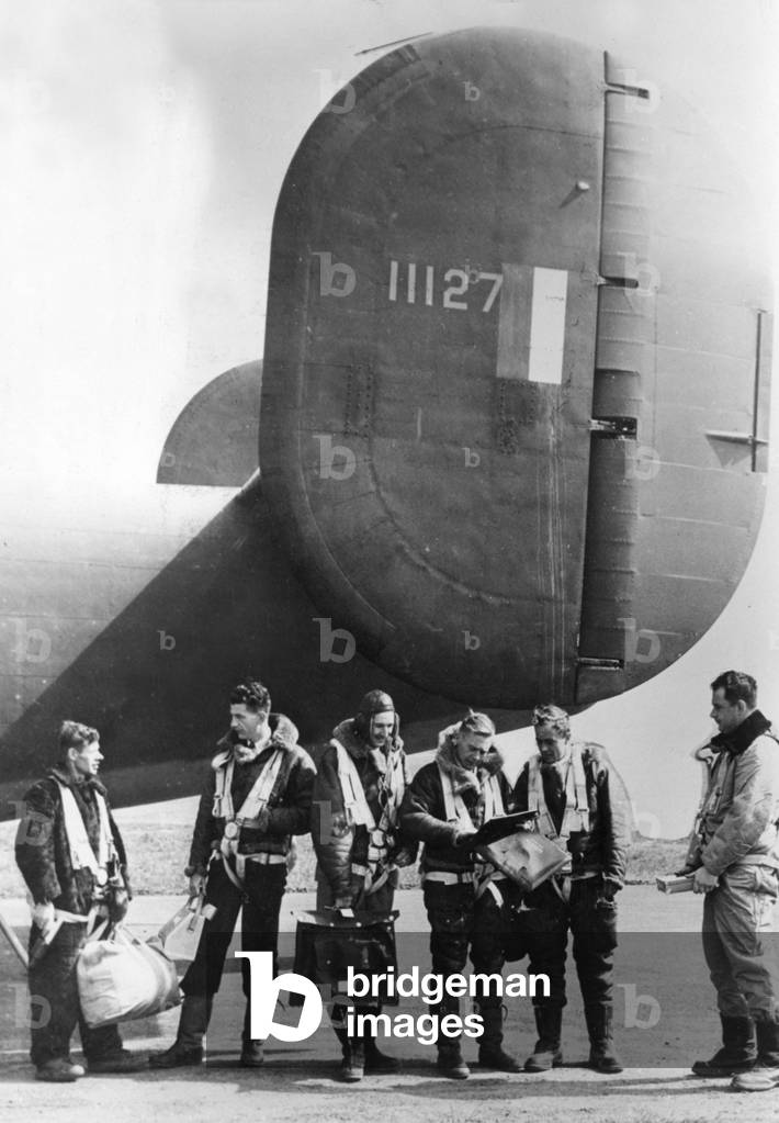 Soldiers of the US Air Force, 1940s (b/w photo)