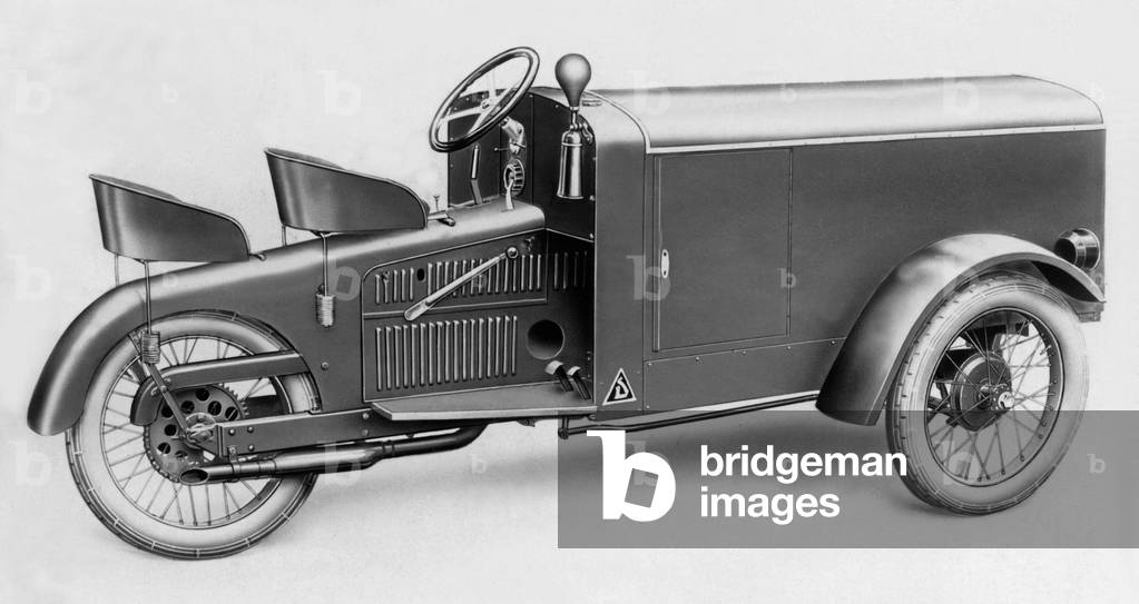 Three wheeled delivery truck, 1928