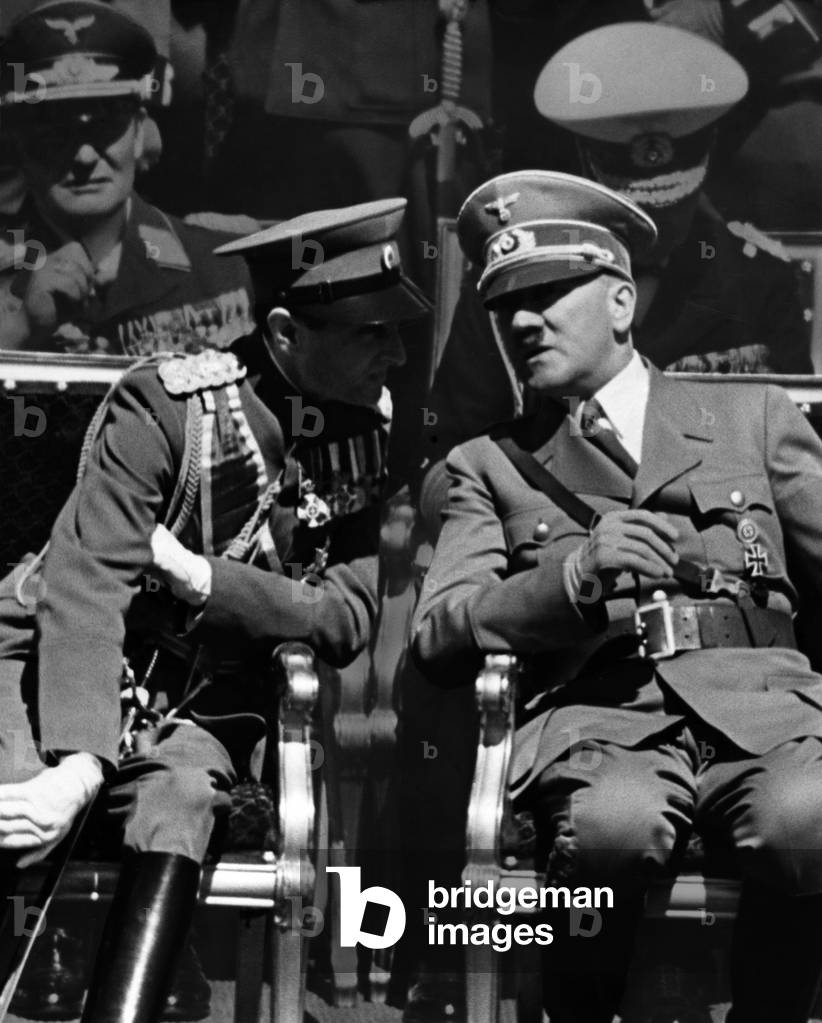 Adolf Hitler with Paul of Yugoslavia, 1939 (b/w photo)