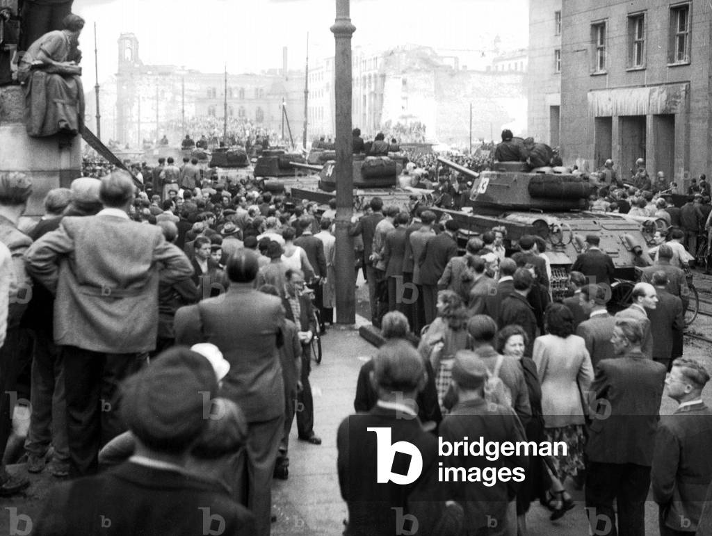 Riots of workers in East Berlin on June 17, 1953 to protest against communist government