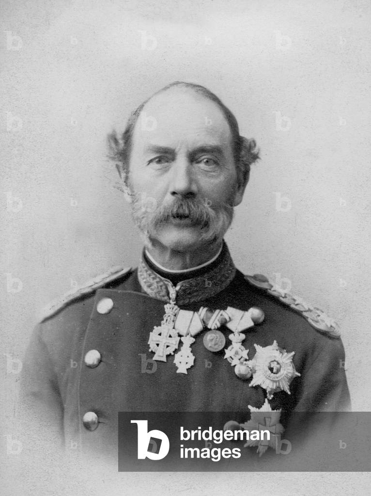 King Christian IX. of Denmark, 1895 (b/w photo)