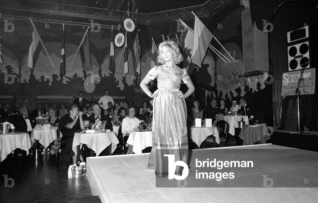 Fashion show in Switzerland, 1974 (b/w photo)