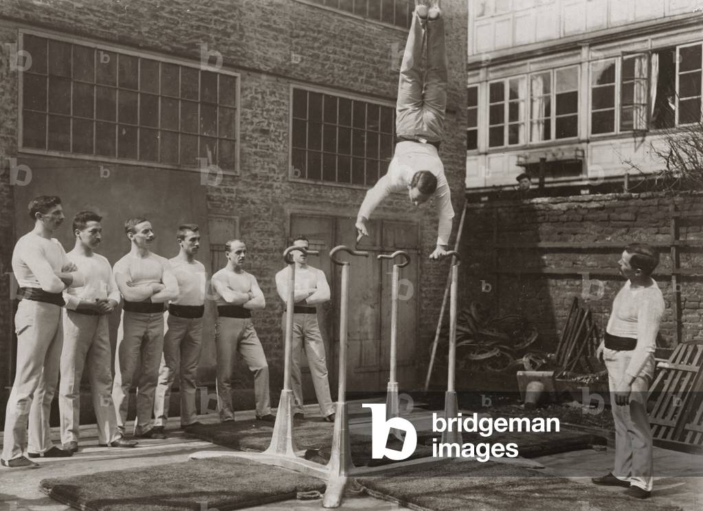 Gymnastics, 1909 (b/w photo)