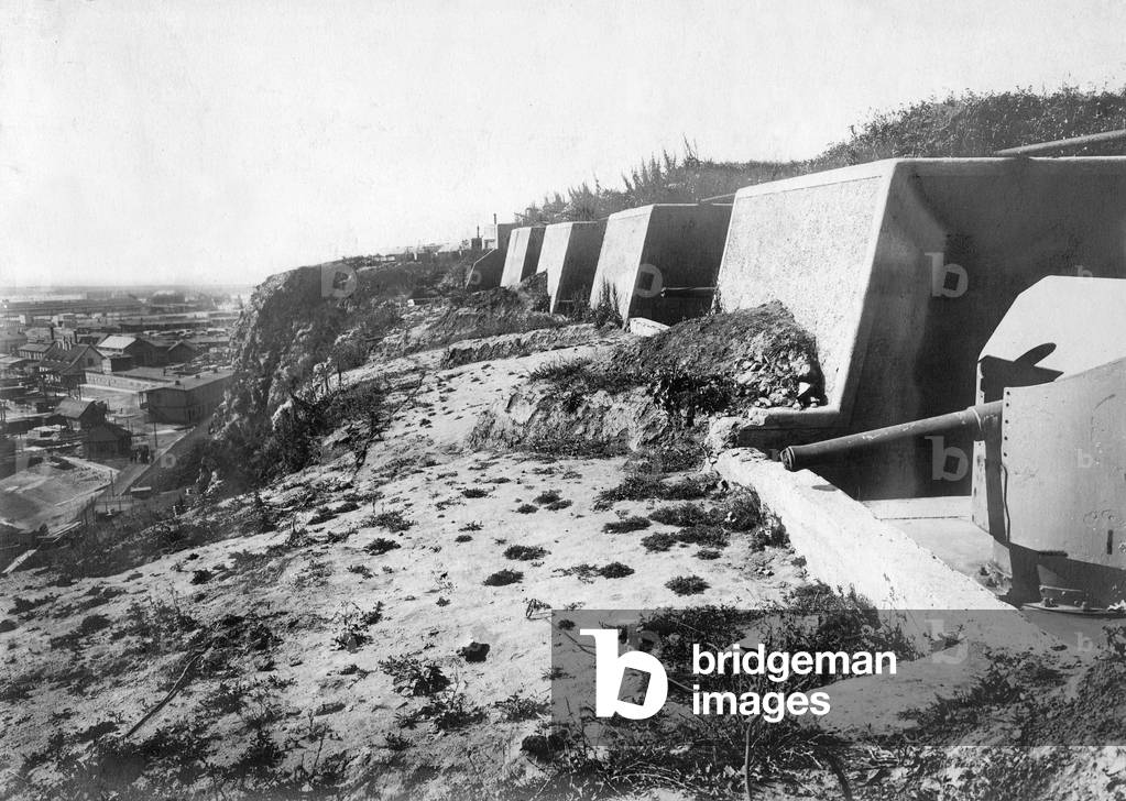 Fortifications on Helgoland, 1919 (b/w photo)