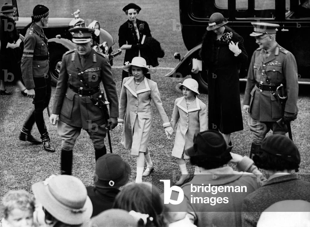 Elizabeth II, Queen of the United Kingdom, before 1946 (b/w photo)
