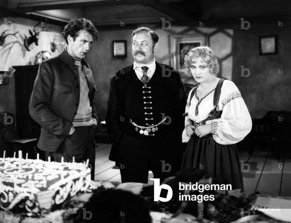 Gary Cooper, Emil Jannings and Esther Ralston in the movie Betrayal (b/w photo)