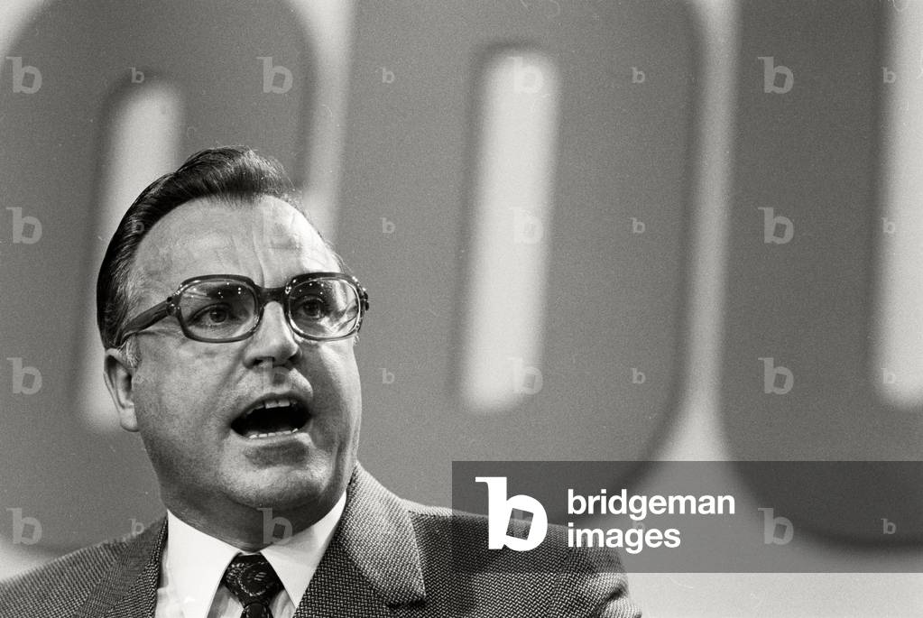 Helmut Kohl at the CDU party congress in Saarbruecken, 1971 (b/w photo)