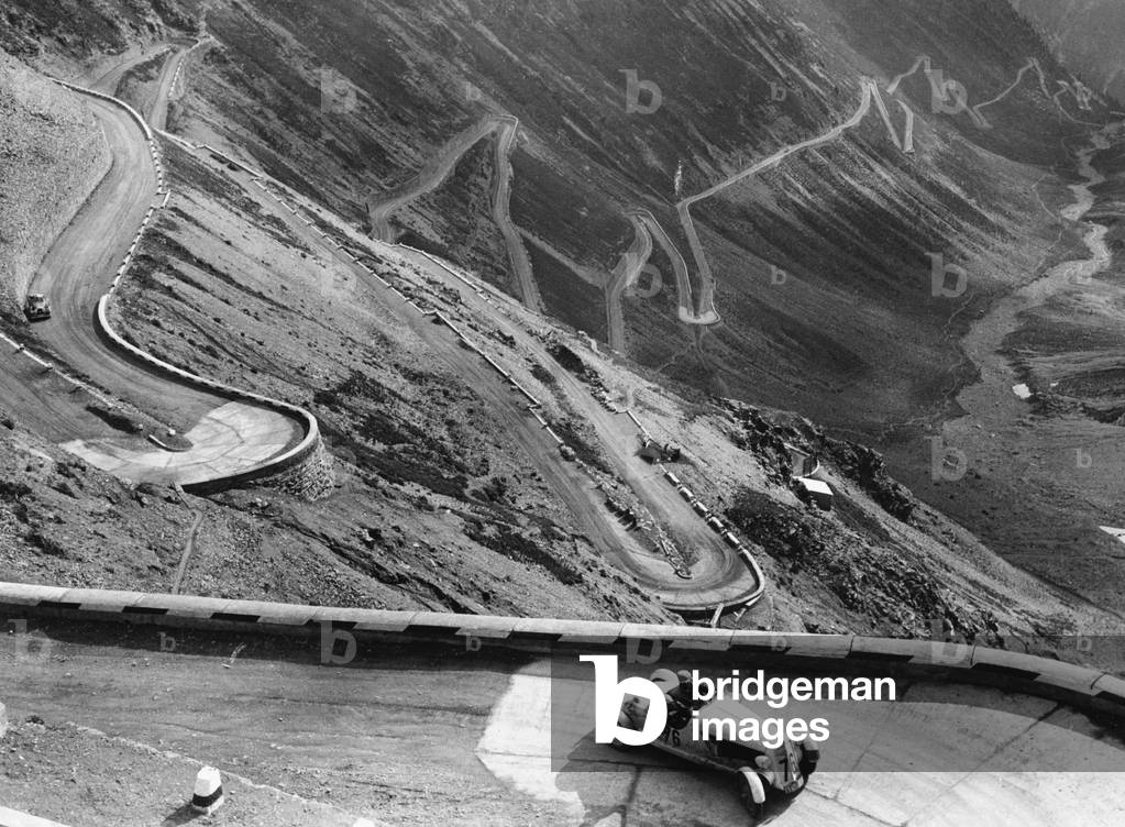 Car during the IV. International Alpine Trial, 1934. (b/w photo)