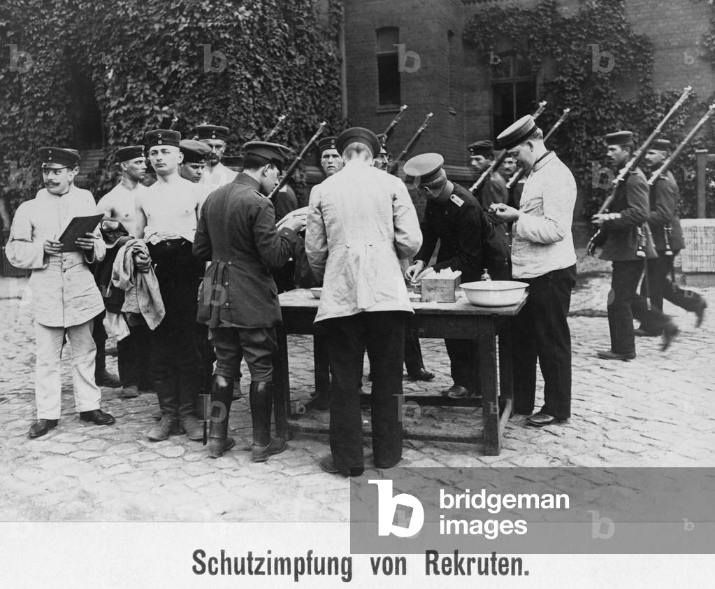 Vaccinations of recruits, 1914