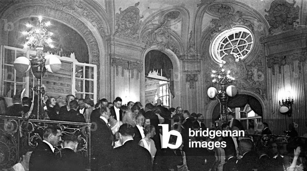 Ball at the Hotel Esplanade in Berlin, 1932 (b/w photo)