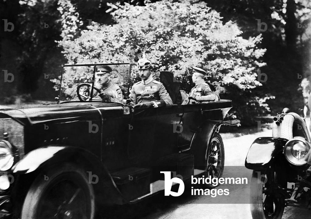 Prince August Wilhelm of Prussia and Prince Adalbert of Prussia, 1920 (b/w photo)