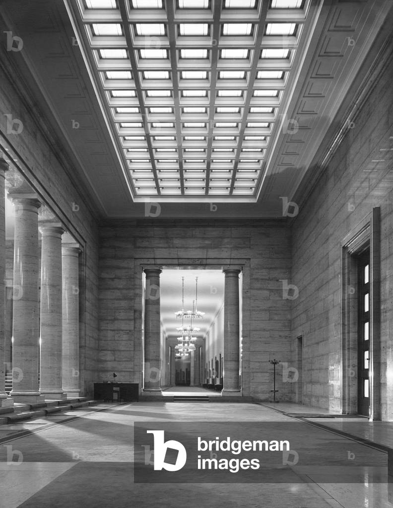 Interior view of the Reich Chancellery, 1939 (b/w photo)