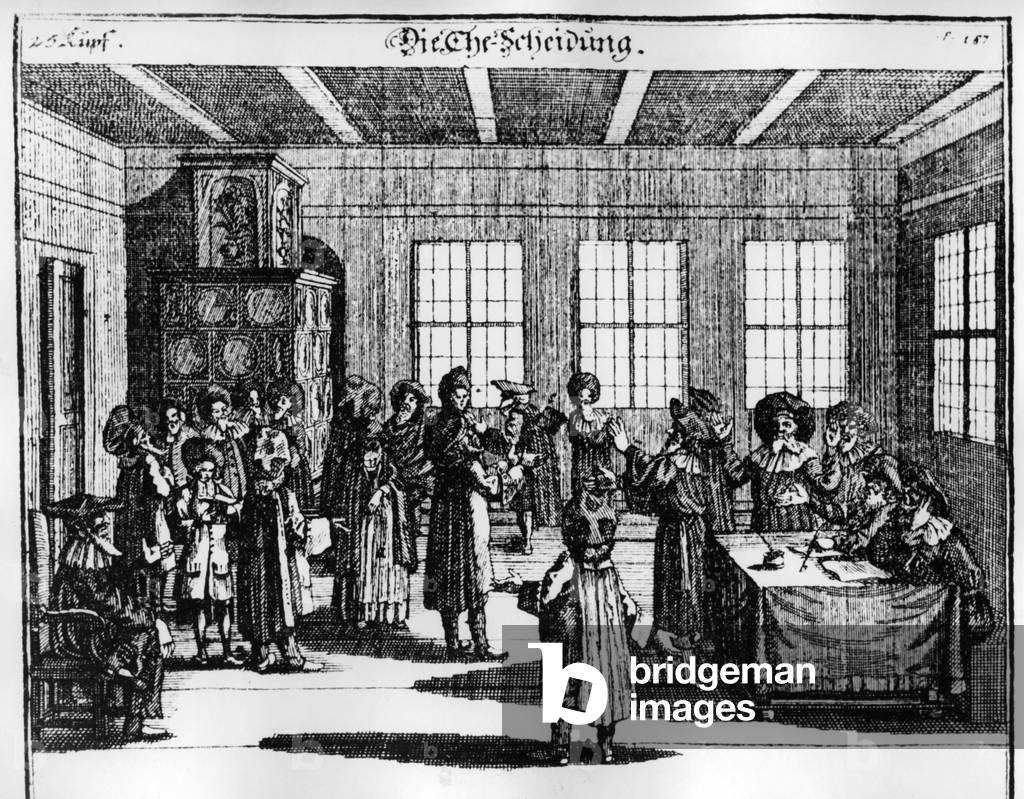 Die Ehescheidung (Divorce), 1726 (engraving)
