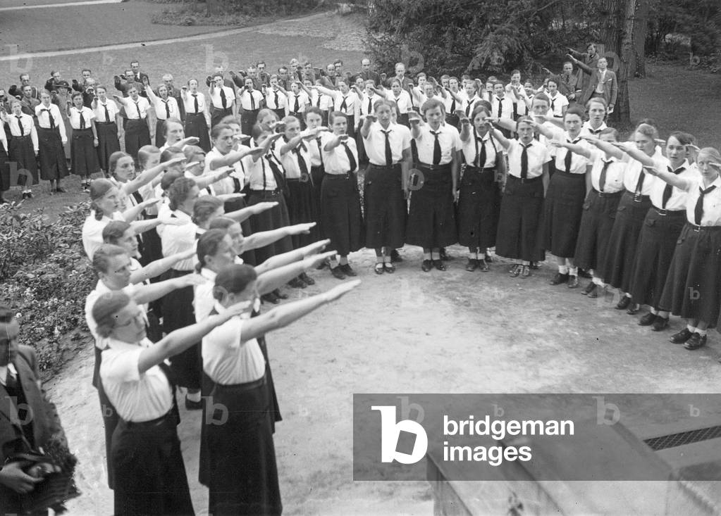 Inauguration of a leaders' school of the BDM, 1934 (b/w photo)