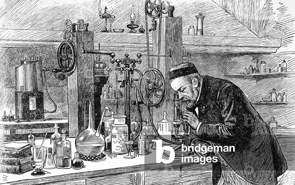 Illustration of Louis Pasteur, circa 1890