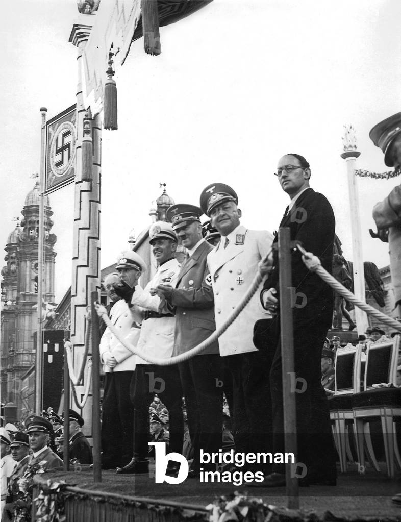 Hitler Attends The Day of German Art, 1939 (b/w photo)