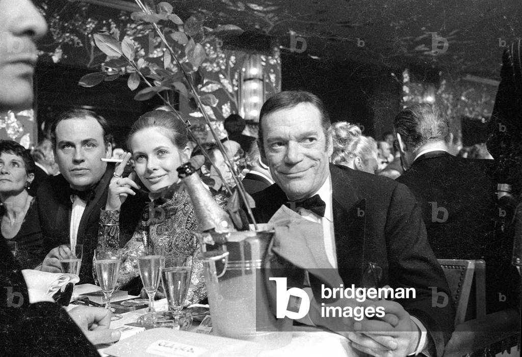 Hellmut Lange at the Film Ball Munich, 1971 (b/w photo)