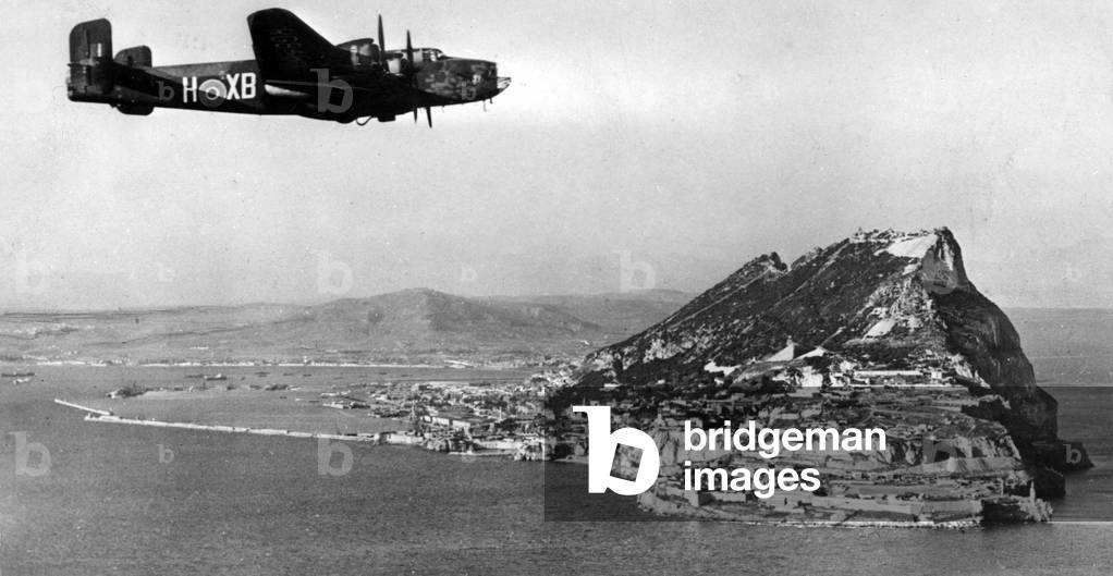 Aircraft of the RAF over Gibraltar, 1930's (b/w photo)