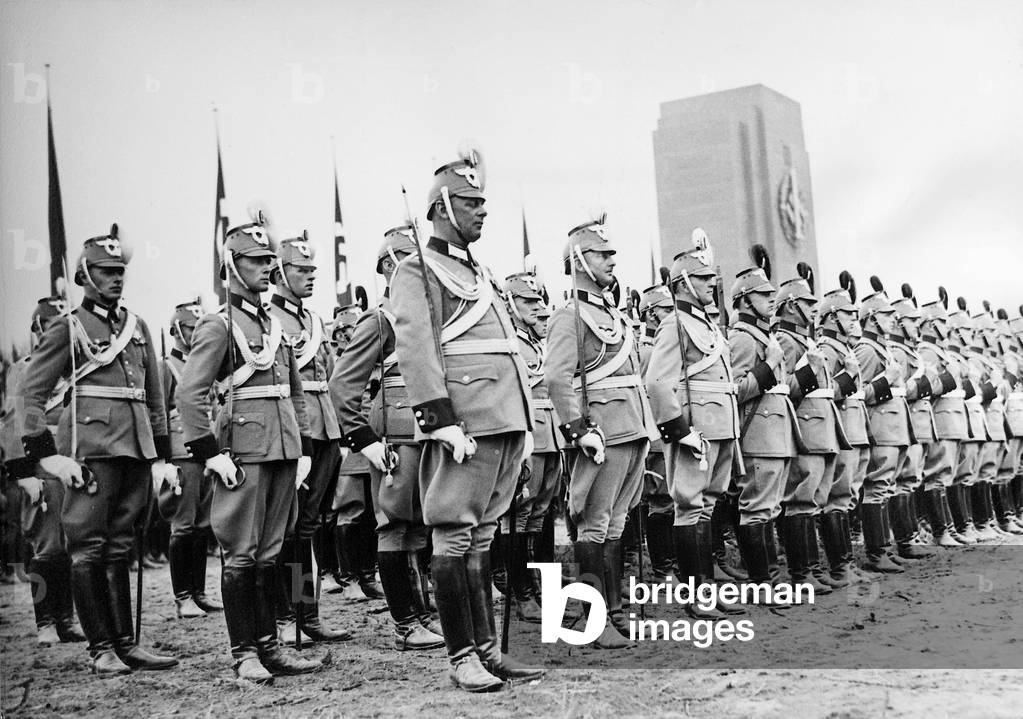 Police in parade uniforms, 1937 (b/w photo)