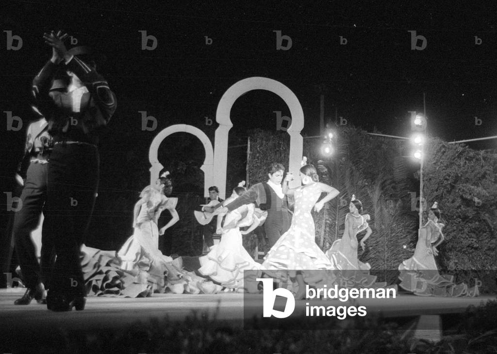 Flamenco in Madrid, 1965 (b/w photo)