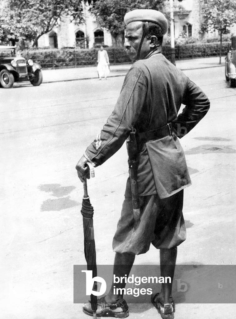 Indian Policeman (b/w photo)