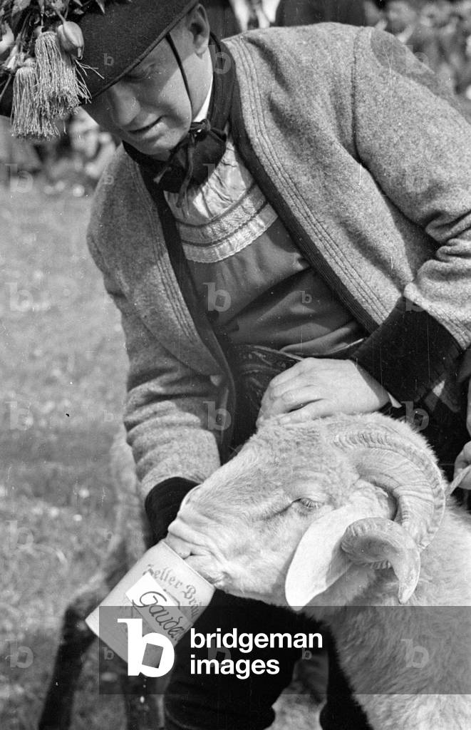 The Gauder Fest in Zell am Ziller, 1952 (b/w photo)