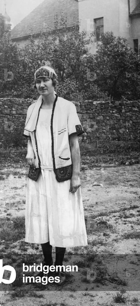 Czech woman in Sokol uniform, 1929