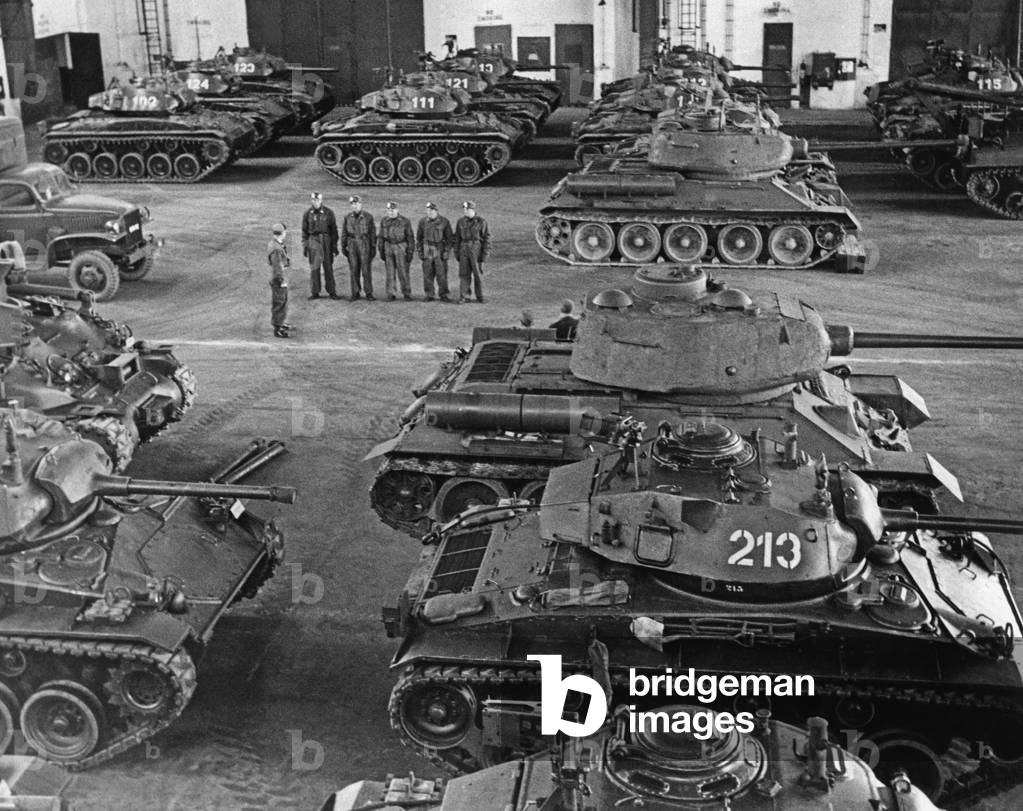 Tank of the Austrian Armed Forces, 1950s (b/w photo)