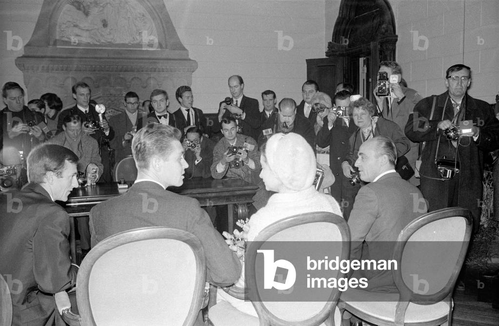 The wedding of the Duke of Oldenburg, 1965 (b/w photo)