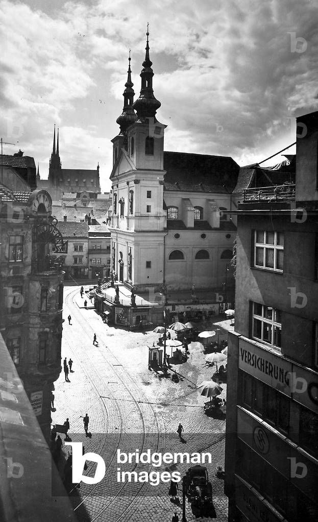 St. Michael's Church, Brno (b/w photo)