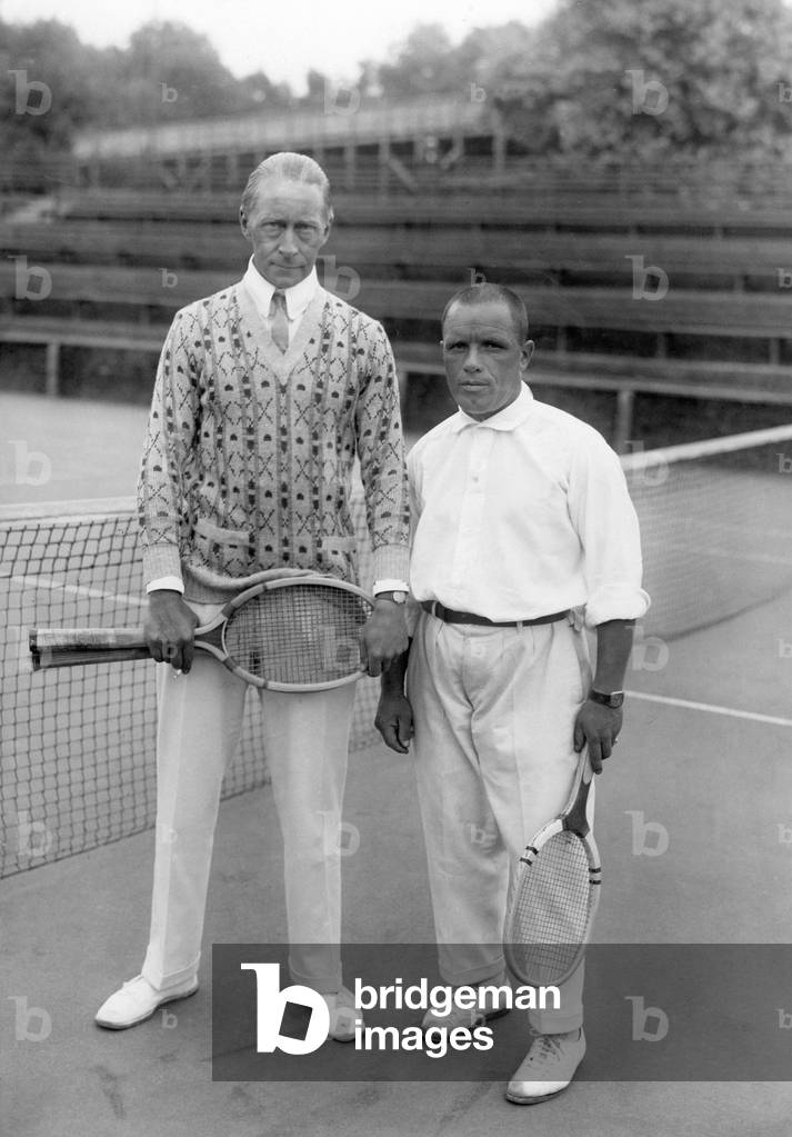 Crown Prince Wilhelm von Prussia on the tennis court, 1931