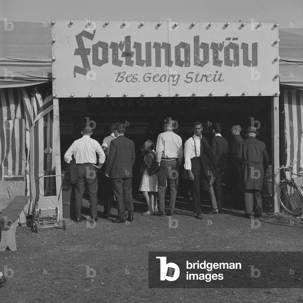 German-American folk festival in Augsburg, 1964 (b/w photo)