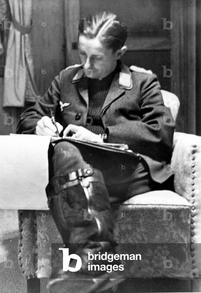 German Fighter Plane Pilot, 1939 (b/w photo)