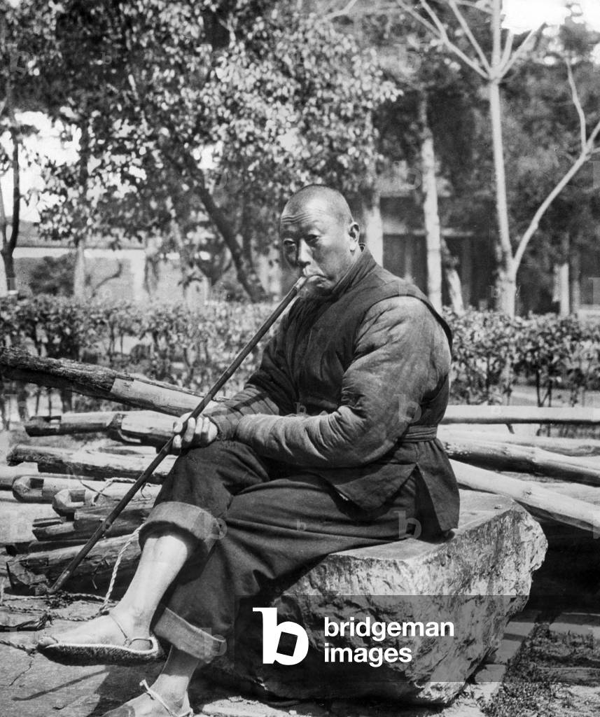 Man in China, 1930 (b/w photo)