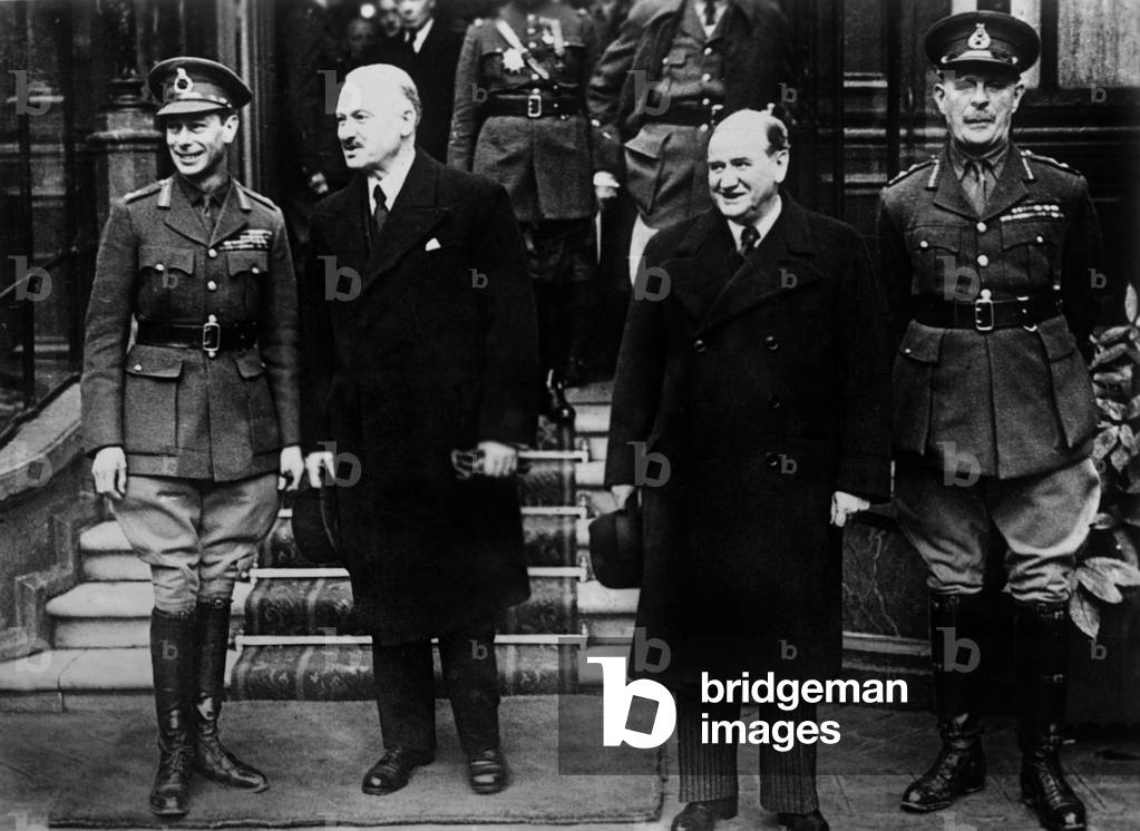 George VI of England, Albert Lebrun and Edouard Daladier