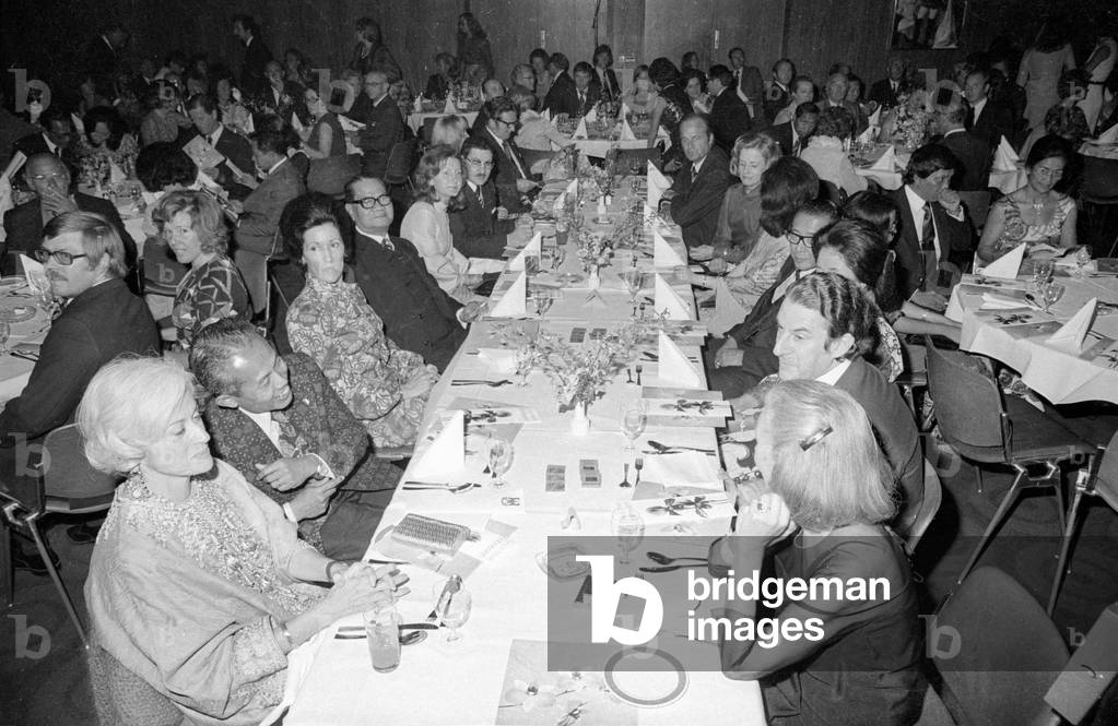 Fashion show at the Holiday Inn, 1974 (b/w photo)