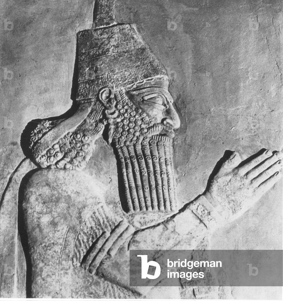 King Sargon II (b/w photo)
