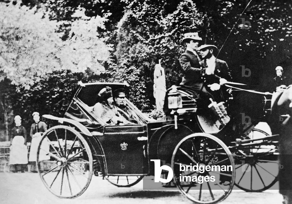 Kaiser Wilhelm I and Empress Augusta, 1885 (b/w photo)