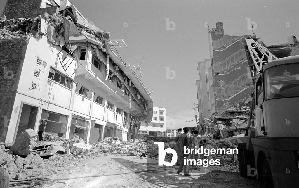 Earthquake in Agadir, 1960 (b/w photo)