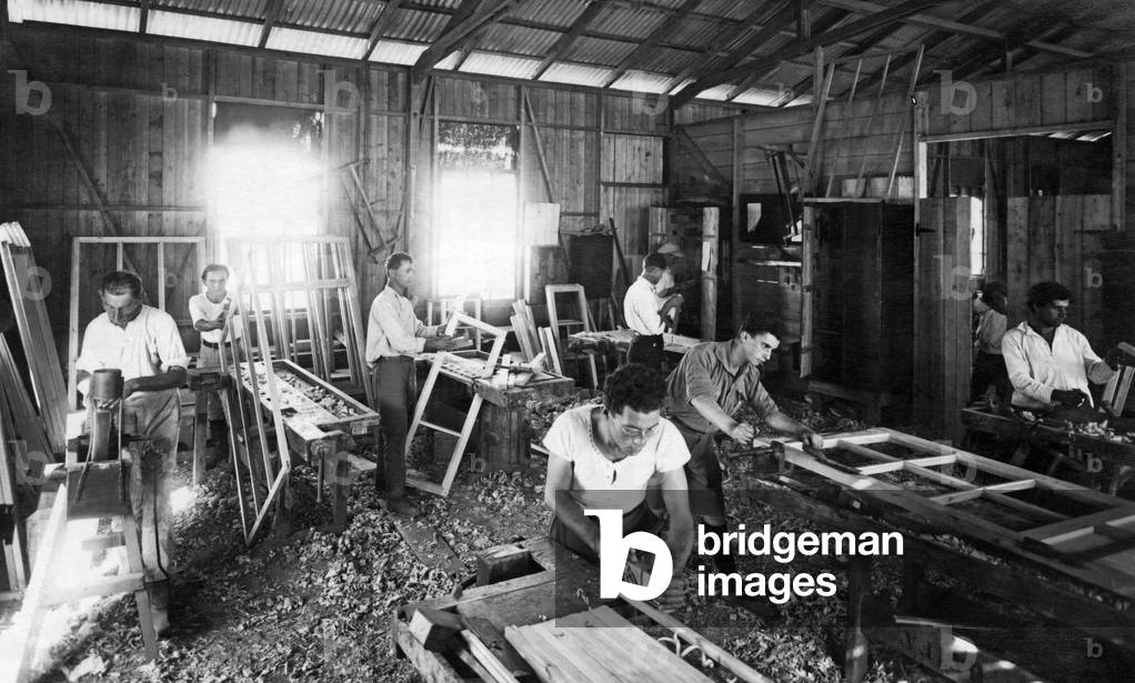 Joiner's workshop in a kibbutz in Palestine, 1932