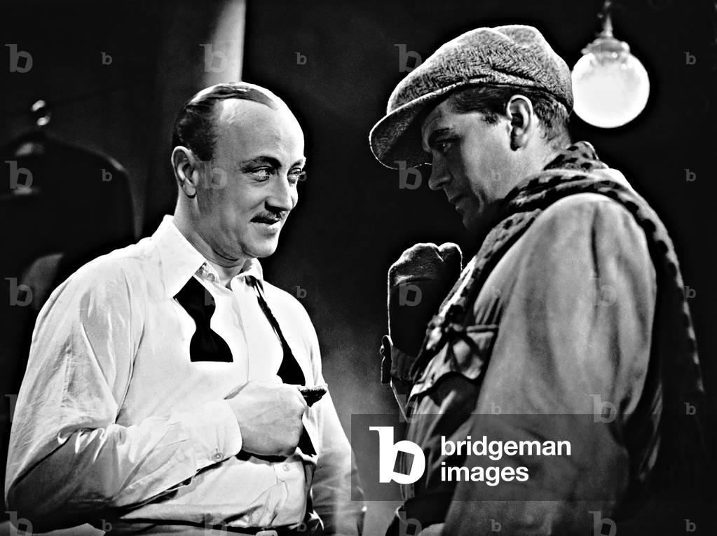 Hubert von Meyerinck and Gustav Froehlich in 'The Fugitive from Chicago',1934 (b/w photo)
