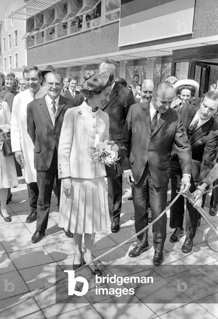 Belgian state visit to Munich, 1971 (b/w photo)